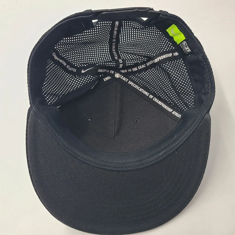 Youth Nike Hat Snapback Mesh Black Swoosh Logo Nike True S1ZE Baseball *READ*